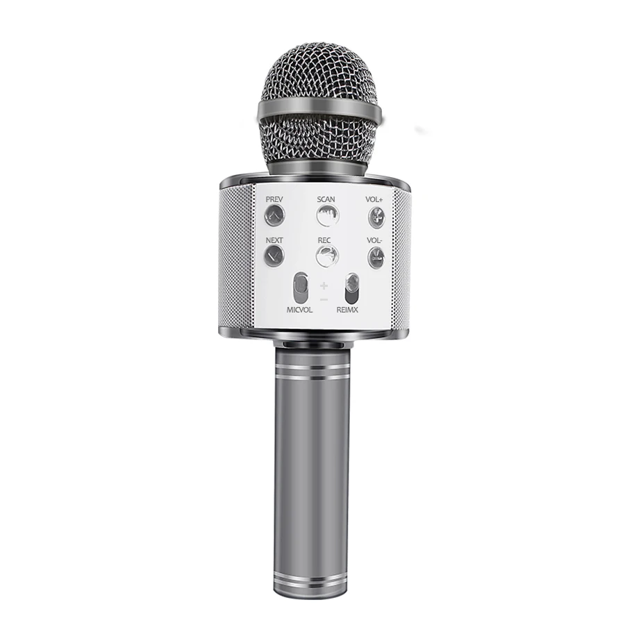 WS858 микрофон Bluetooth беспроводной USB WS 858 Профессиональный динамик Consender Ktv мобильный телефонный проигрыватель микрофон Запись музыки