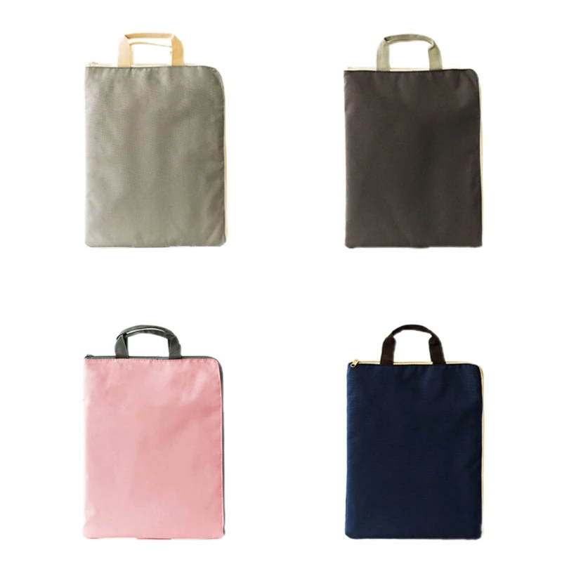 

Handheld Student Test Paper Holder Bag 2-layer Office File Bag with Wide Open Layer Backpack Organizer Bag for business