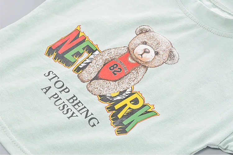 

New Fashion Summer Baby Girl Clothes Children Cartoon Sport T-Shirt Shorts 2Pcs/Set Toddler Casual Boys Clothing Kids Tracksuits