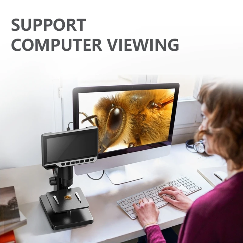 Микроскоп EasyOver 2000X 7-дюймовый HD IPS большой экран поддержка нескольких объективов