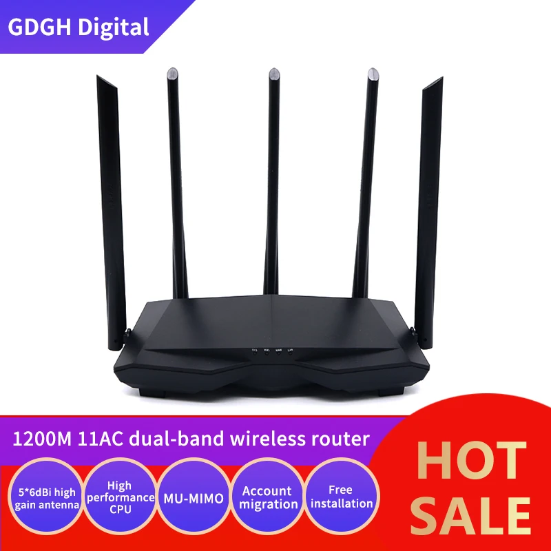 GLVISION GLC7 AC1200M Беспроводной Wi-Fi роутер с 2 4G/5 0 Ghz антенна высоким коэффициентом