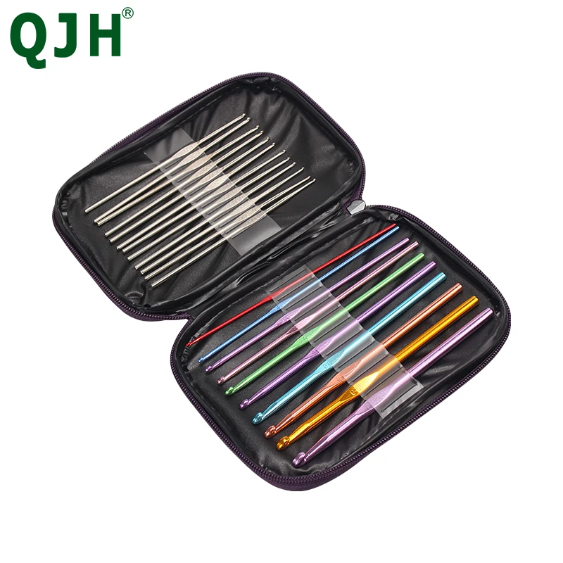 

22 шт./компл. многоцветные Алюминиевые крючки для вязания, вязальные спицы, инструмент для вязания свитера, односторонний аксессуар для вяза...