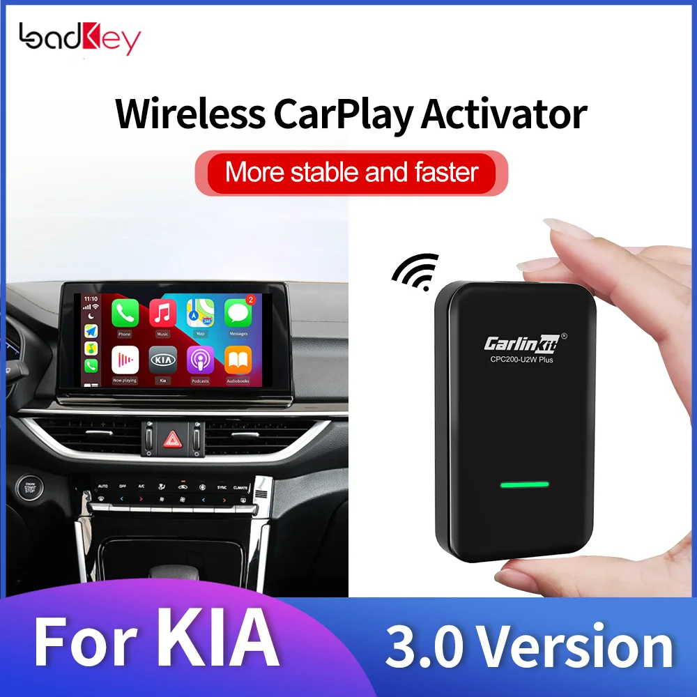 Loadkey & Carlinkit 3.0 for Apple CarPlay Wireless For Kia Ceed Rio 3 4 Sportage Sorento Stinger Stonic Optima Telluride Picanto