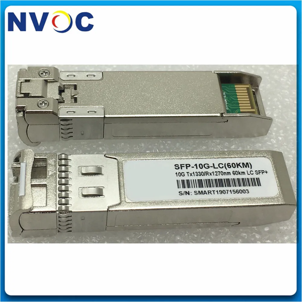Бесплатная доставка 10G BIDI 60km LC SFP модуль + трансивер одномодовый одиночный