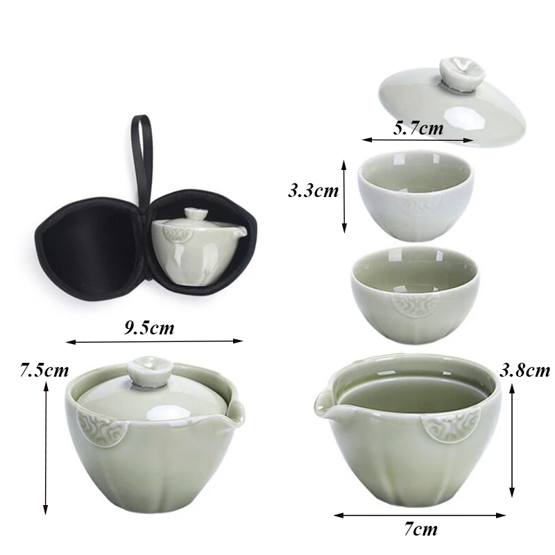 Японская керамическая чайная чашка включая 1 горшок + 2 чашки высокое качество