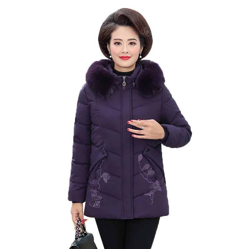 Хлопковое пальто для женщин среднего и пожилого возраста новинка 2020 зимние