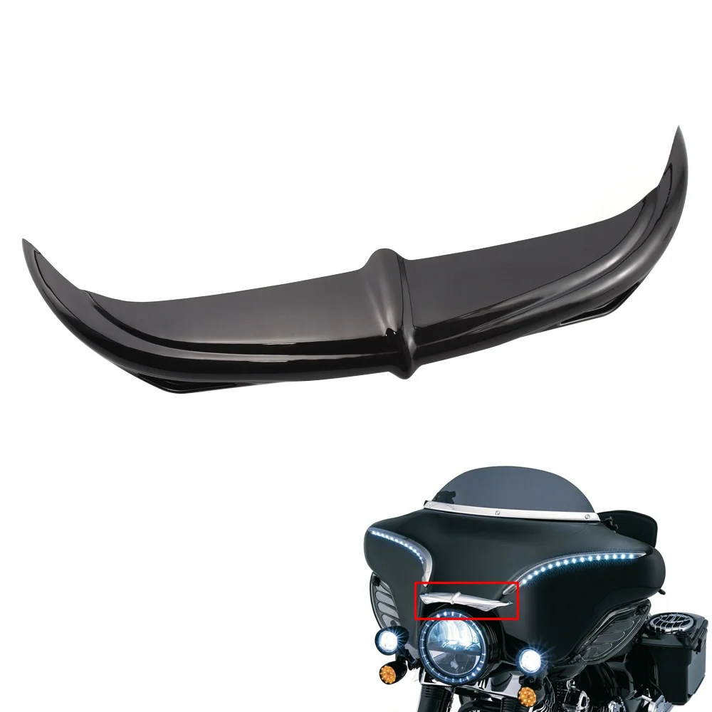 

Фара мотоцикла Черный Летучая мышь обтекатель летучая мышь бровей акцент для Harley Touring Electra Glide Street Glide Tri Glide Trike 96-13