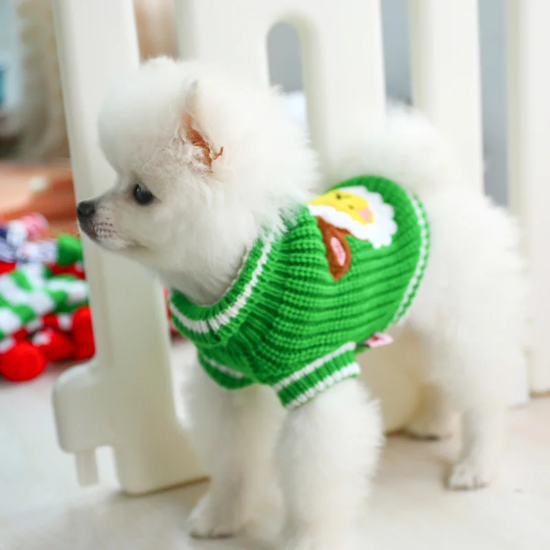 НОВАЯ РОЖДЕСТВЕНСКАЯ ЕЛКА вязаный свитер для собаки Рождество Новый год зима