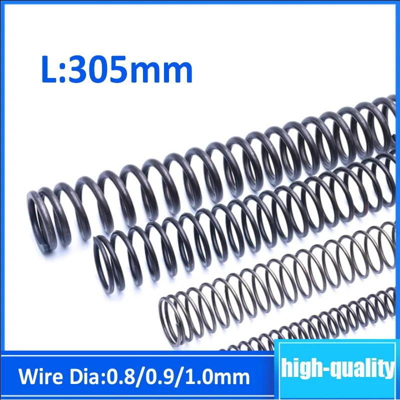 

1-5Pcs Black Y Type Spring Compression Pressure Springs Wire Dia 0.8-1mm Outer Dia 5-18mm Length 305mm