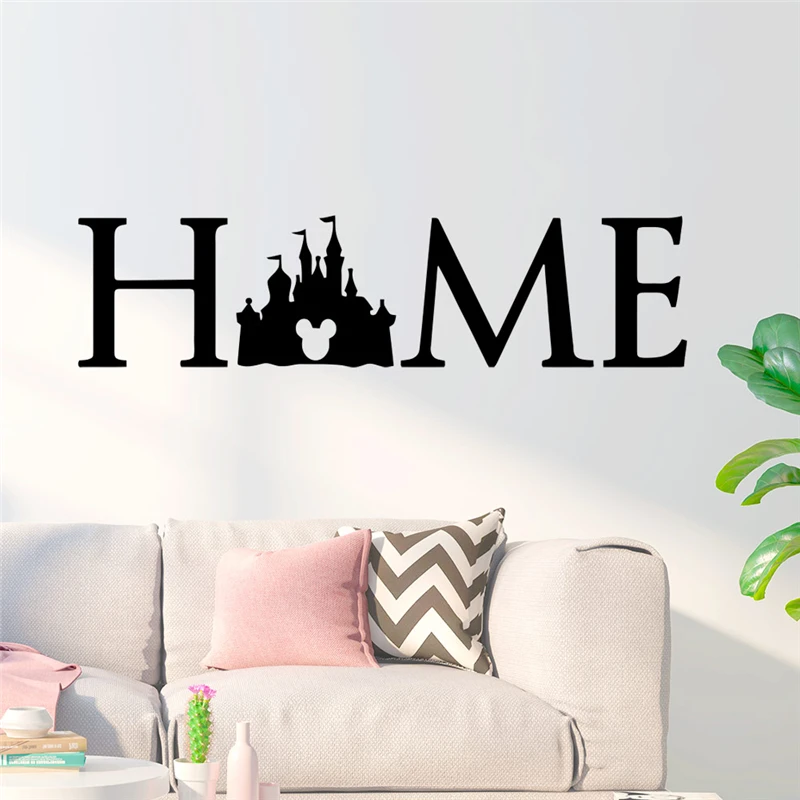 Настенные Стикеры с логотипом замка Принцессы Диснея украшения для спальни и