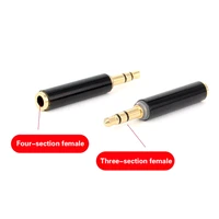 1pcs 3 5mm 3 pole male to 4 pole 3 ring female stereo audio adapter converter