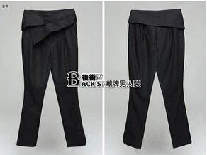 

Nightclub Free Shipping Tide Skirt Design Stage Show Singer Haren Men's Trousers / 28-32