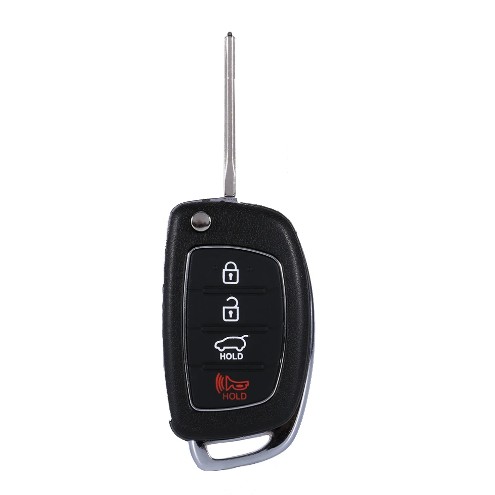 

4 Buttons Remote Key Case Fob Flip Key Shell Fit for Hyundai ix45 Santa Fe