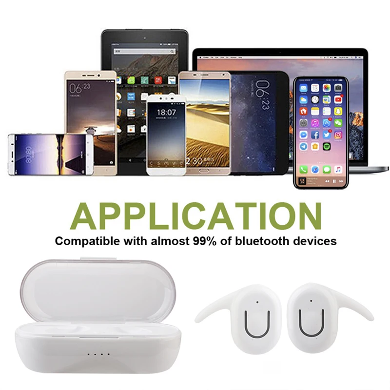 TWS Bluetooth V5.0 наушники 3D стерео Беспроводная гарнитура спортивные Беспроводные с