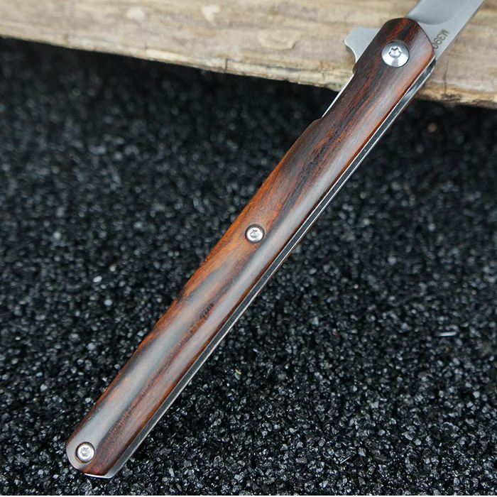 Outdoor survival folding knife ball bearing M390 steel desert iron wood camping hunting pocket knife EDC tool car multi-tool