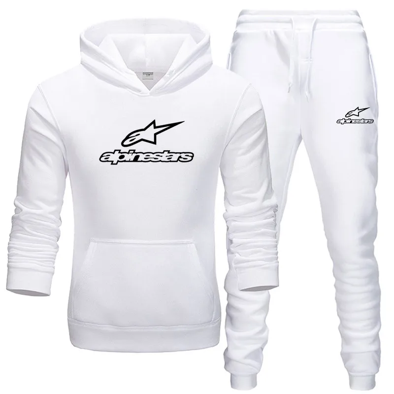 

Men's fashion solid color casual suit autumn new style hoodie + sports pants two-piece fashion men's sportswear