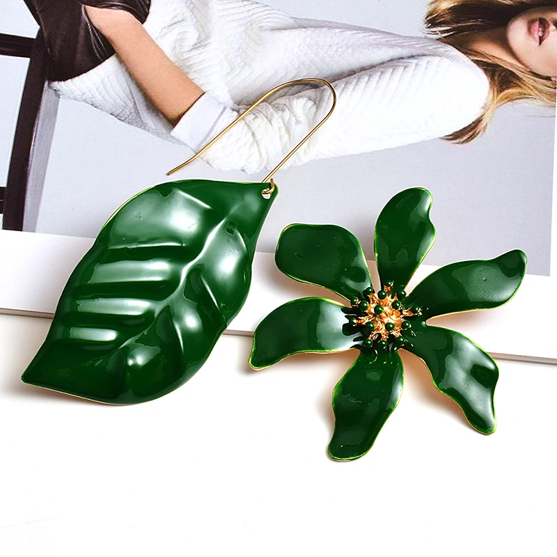 Женские длинные висячие серьги ZA опт металлические в форме цветка Изящные