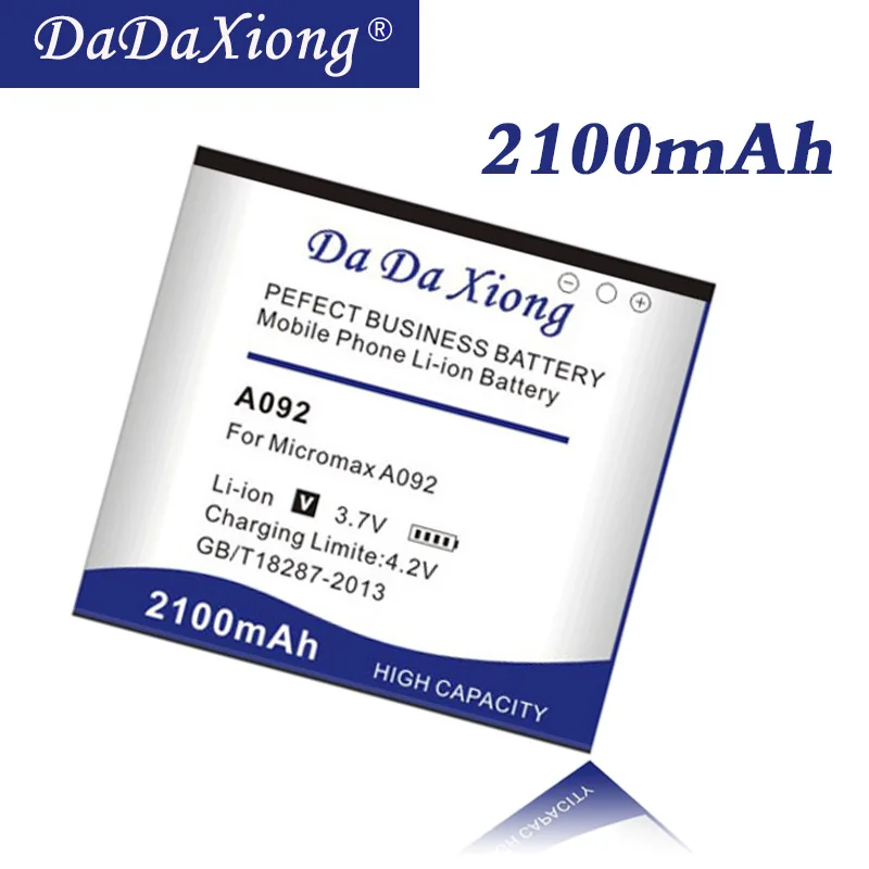 DaDaXiong оригинальный 2100mAh Micromax A092 аккумулятор для телефона | Мобильные телефоны и