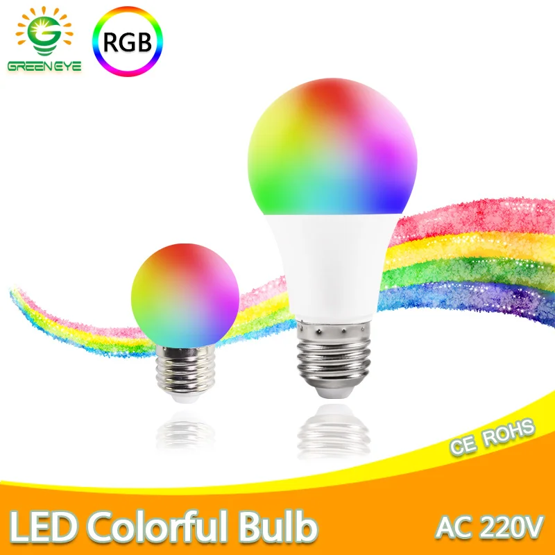 Светодиодный светильник E27 3W G45 7W A60 RGB СВЕТОДИОДНЫЙ цветной SMD 2835 AC 220V 240V вспышка