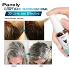 Спрей для седых и белых волос Pansly, жидкое лечебное масло, изменение естественного черного цвета, питание за 30 дней, без побочных эффектов, Прямая поставка
