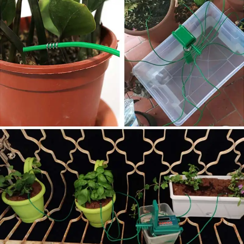 

Home Drip Irrigation Watering Kits Automatic Micro System Sprinkler with Smart Controller for Garden Bonsai Indoor