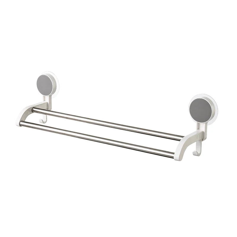 

Double Bar Towel Rack Bathroom Kitchen Products Wall Mounted Bathroom Accessories Non-Trace Adhesive