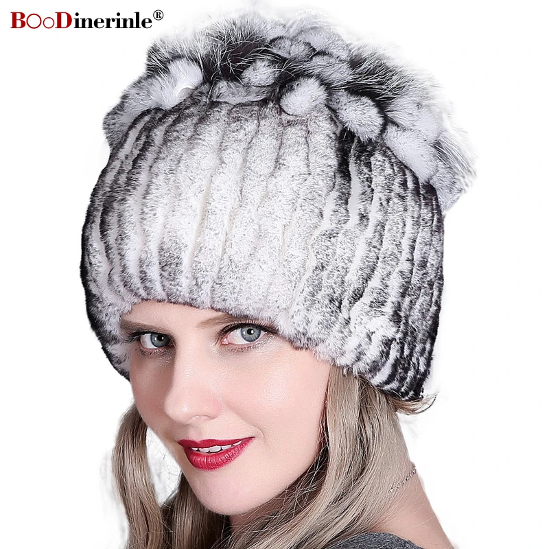 Женские шапки из кроличьей шерсти теплая утолщенная меховая шапка женские