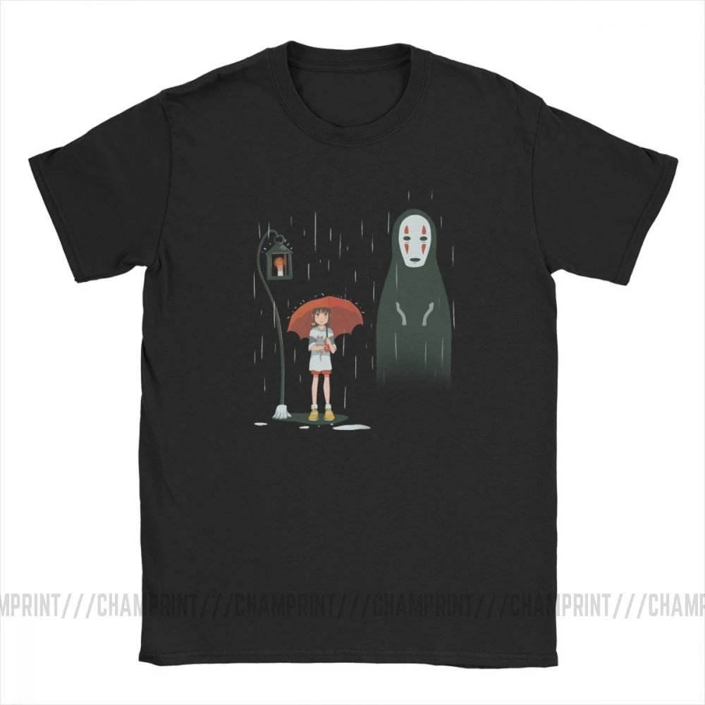 Мужские футболки Hayao Miyazaki Manga Japan No Face Studio Ghibli Totoro с короткими рукавами хлопковые