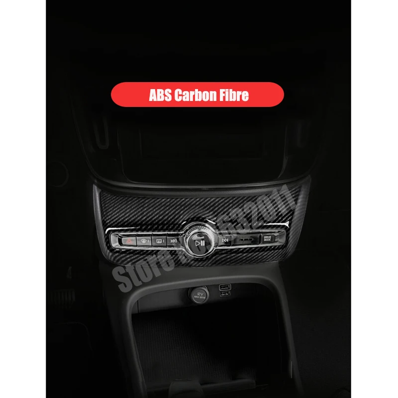 

For Volvo XC40 2017 2018 2019 ABS Matte/Carbon Fibre Car air conditioner Switch panel Cover Trim accessories car styling 1pcs