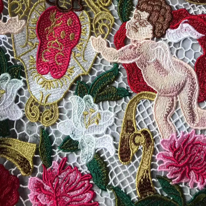 2019 г. модная неделя сделай сам цветная вышитая ткань кружевная Джордж для платьев