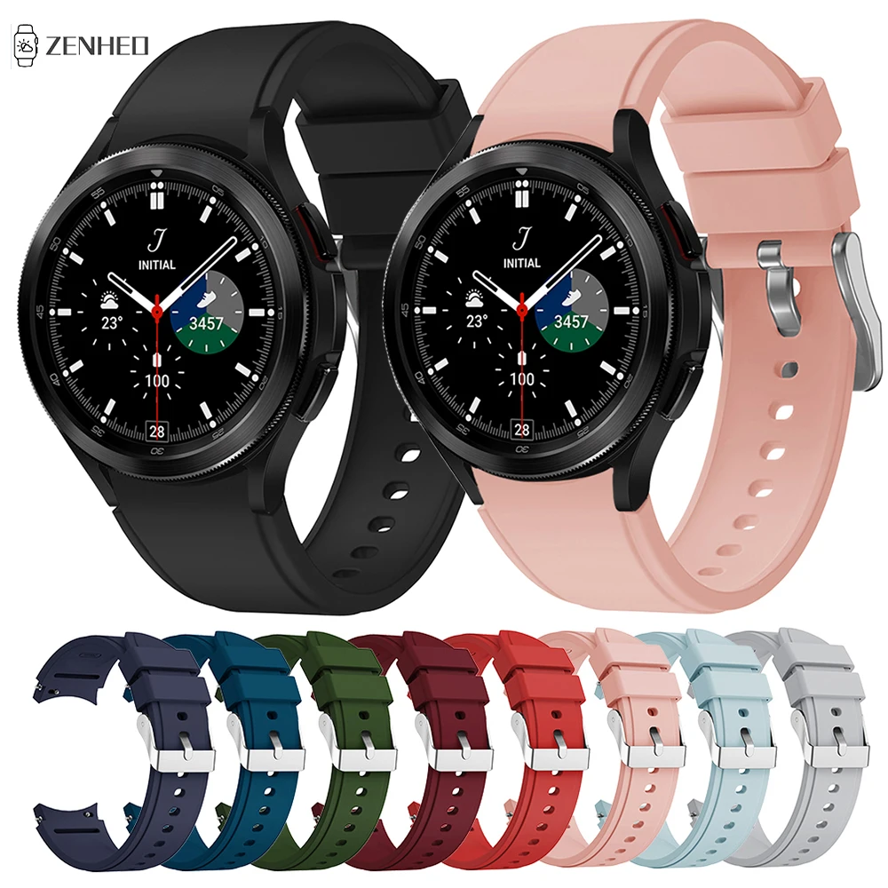 

20mm Silicone Strap For Samsung Galaxy Watch 4 Classic 42mm 46mm Replacement Watchband For Samsung Galaxy Watch 4 40mm 44mm