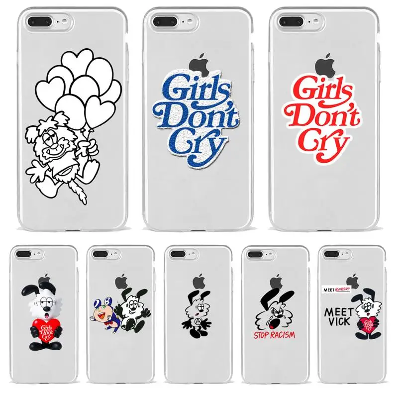 

VERDY HARAJUKU Phone Case Fitted Transparent For Iphone 11 12 13 7 8 Pro Max Mini XS Max Xr X Plus Cover