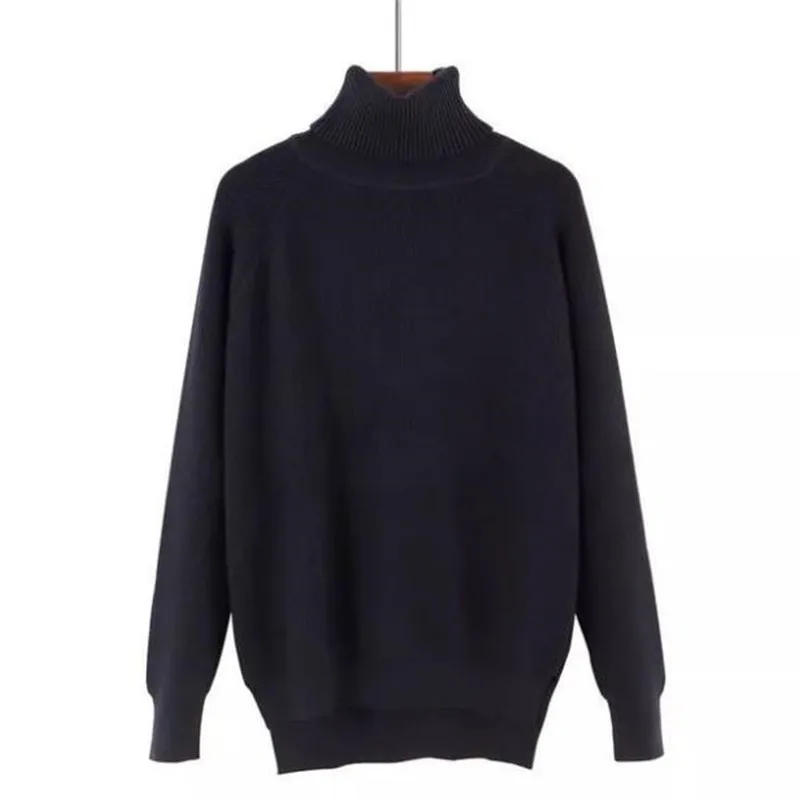 

Hot Pink Spring Women Sweaters Pullovers Turtleneck Jersey Oversize Pull Hiver Femme Black Brown Mock Neck Sweater