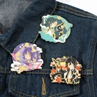 Броши Game Genshin Impact Keqing Zhongli Morax, жесткая эмалированная брошь в виде мультяшного персонажа, периферийное ювелирное изделие, подарок для косплея