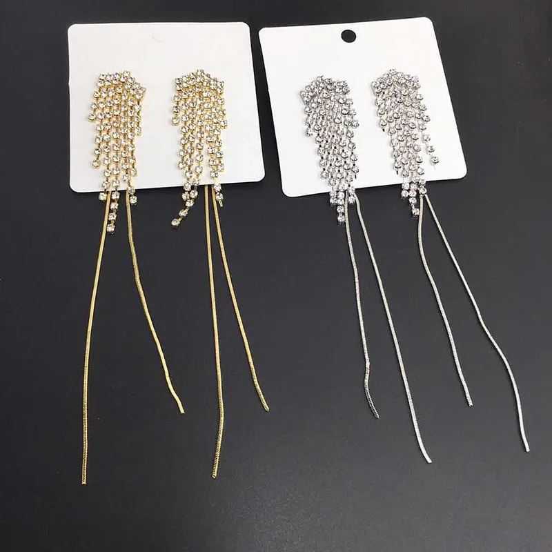 Новые европейские и американские длинные серьги с кисточками висячие