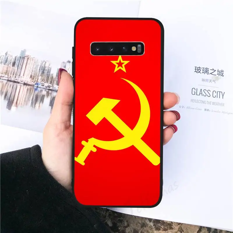 

Soviet Union USSR Grunge Flag Painted Phone Case For Samsung galaxy S 7 8 9 10 20 edge A 6 10 20 30 50 51 70 note 10 plus