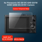 2 шт. Камера оригинал с уровнем твердости 9H Камера закаленное стекло ЖК-дисплей Экран протектор для цифрового фотоаппарата Panasonic DC-G9 DC-GX9 GX7III GX85 GX80 DC-S1S1 Камера