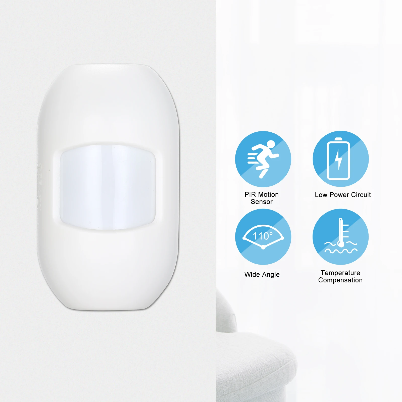 eWeLink Wireless PIR Motion Sensor RF433Mhz Dual Infrared Detector Anti-theft Alarm Work with Host or RF Bridge 433 | Безопасность и