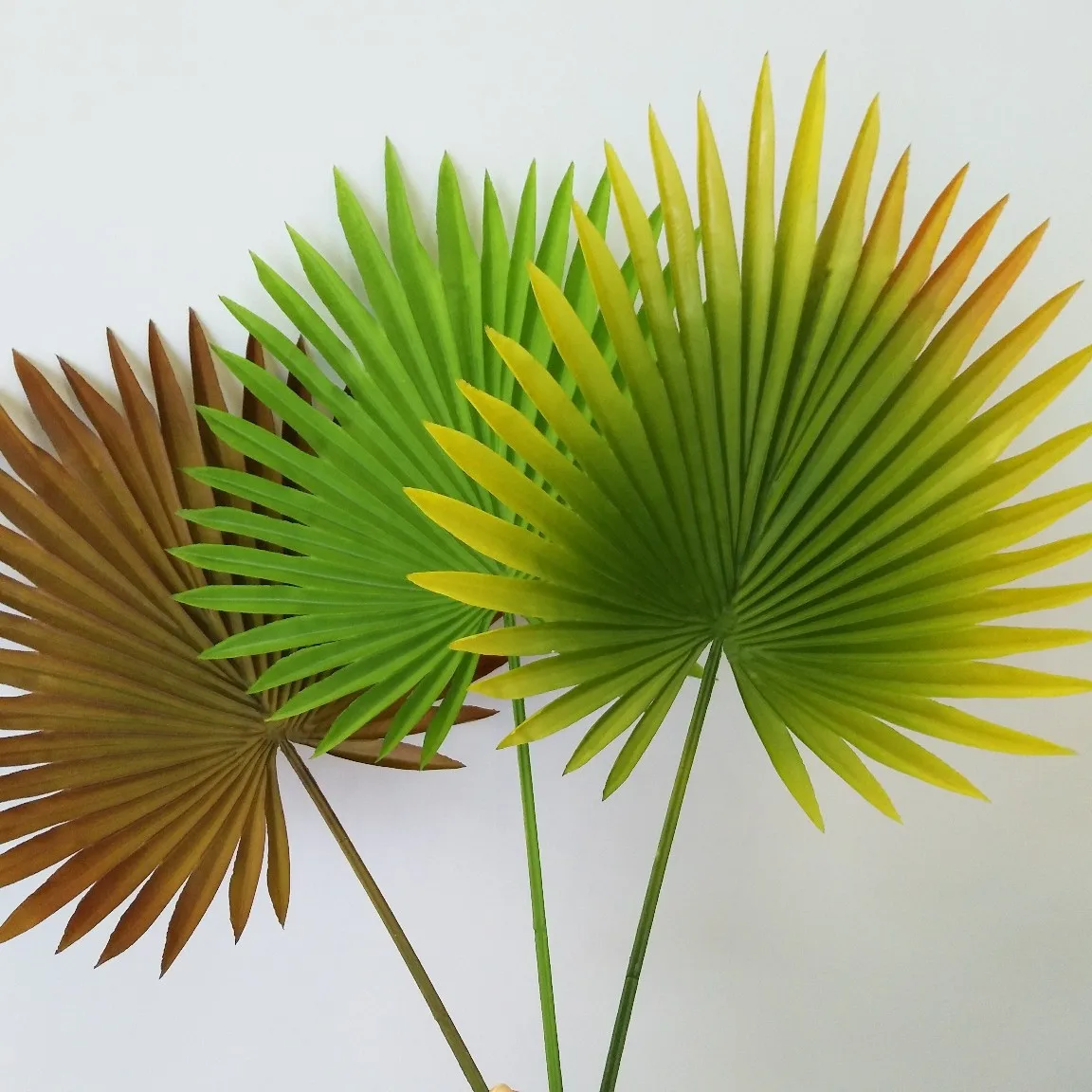 Зеленые искусственные подсолнечники листья декор для рукоделия домашний