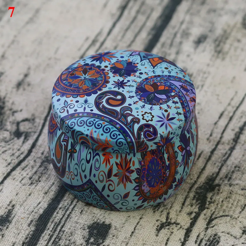 Жестяная коробка для чая Пустые контейнеры жестяная еды банки конфет свечей