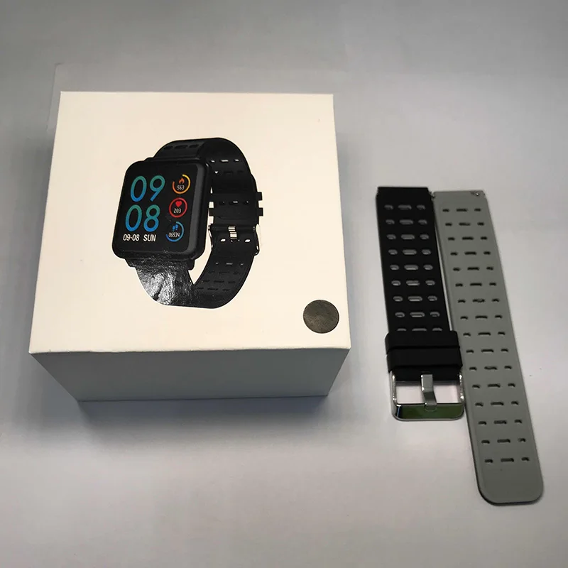 MKSQ8 add Strap MKS Smartwatch IP67 водонепроницаемые носимые устройства Bluetooth Шагомер монитор сердечного ритма цветной дисплей умные часы для Android/IOS - Цвет: MKSQ8 add Strap