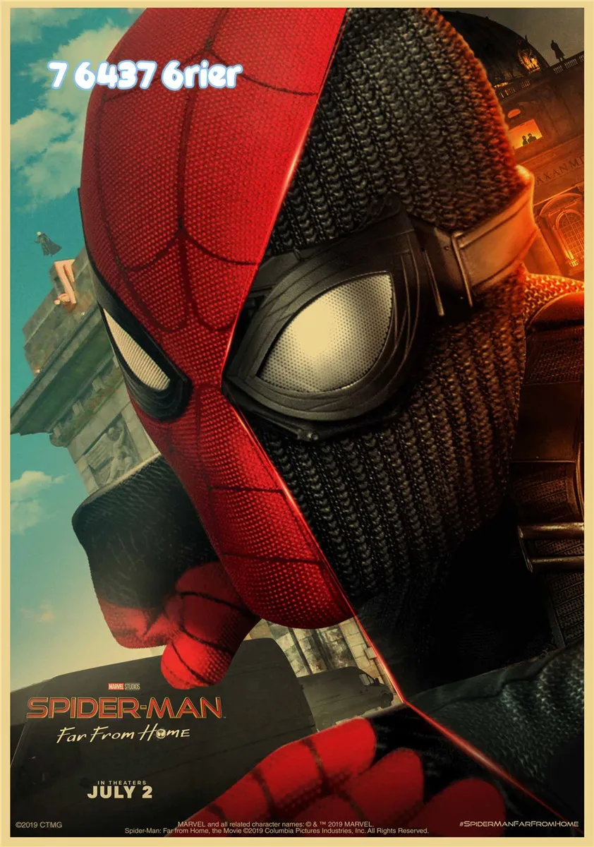 Постер серии Marvel с супергероями декоративный Рисунок из крафт-бумаги в ретро