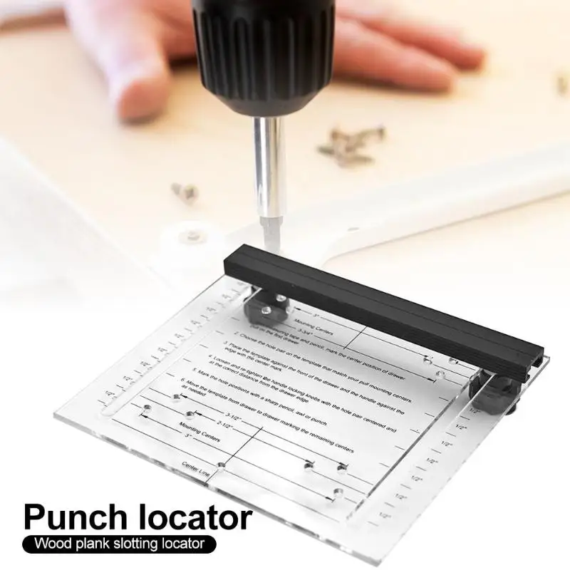

Woodworking Punch Locator Wood Slotting Furniture Handle Mounting Tools