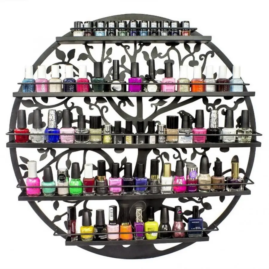 Настенный Круглый Стеллаж для хранения лака ногтей стеллаж демонстрации стенд