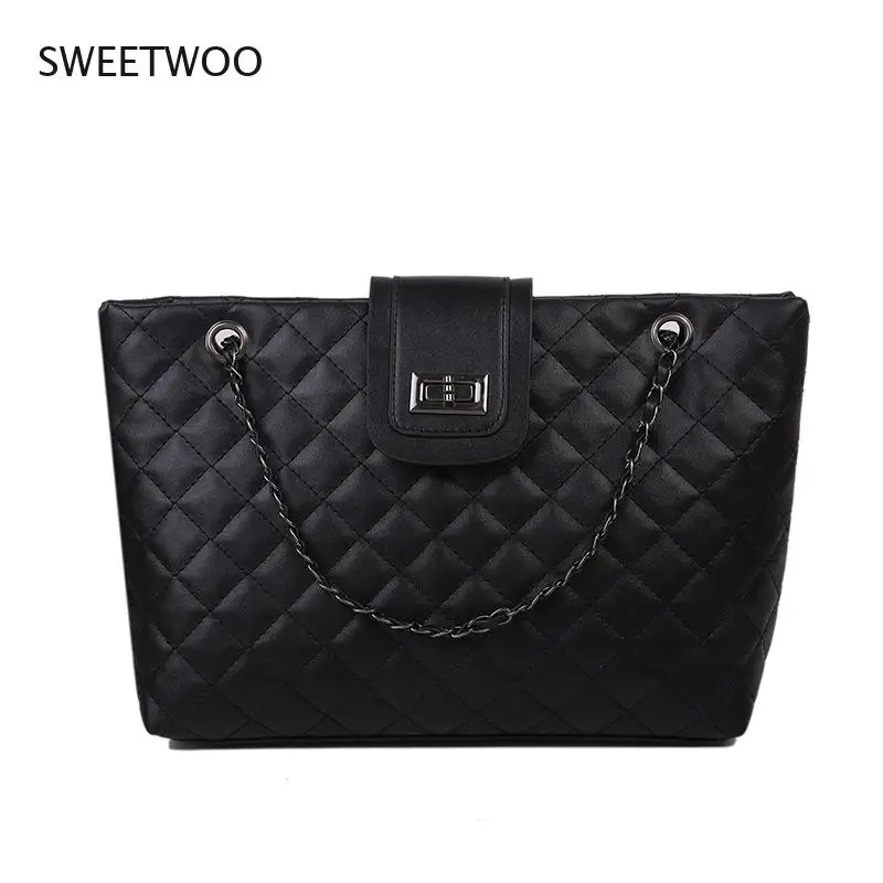 

Fashion Shoulder Bag Female Wild Rhombic Embroidered Thread Chain Bag Female Messenger Bag Girl Underarm Bag