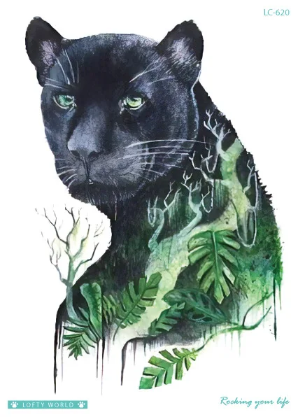 Водостойкие временные тату-наклейки для мужчин и женщин цветные на руку с