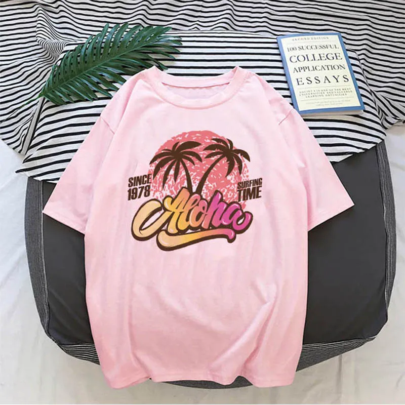 Винтажные рубашки с надписью Калифорния для серфинга женская футболка принтом