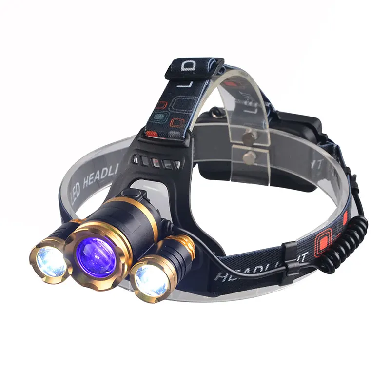 TMWT Открытый Многофункциональный XML T6 Cree фары Led ловли свет ультрафиолетового УФ масштабируемой Налобный фонарик Фонари