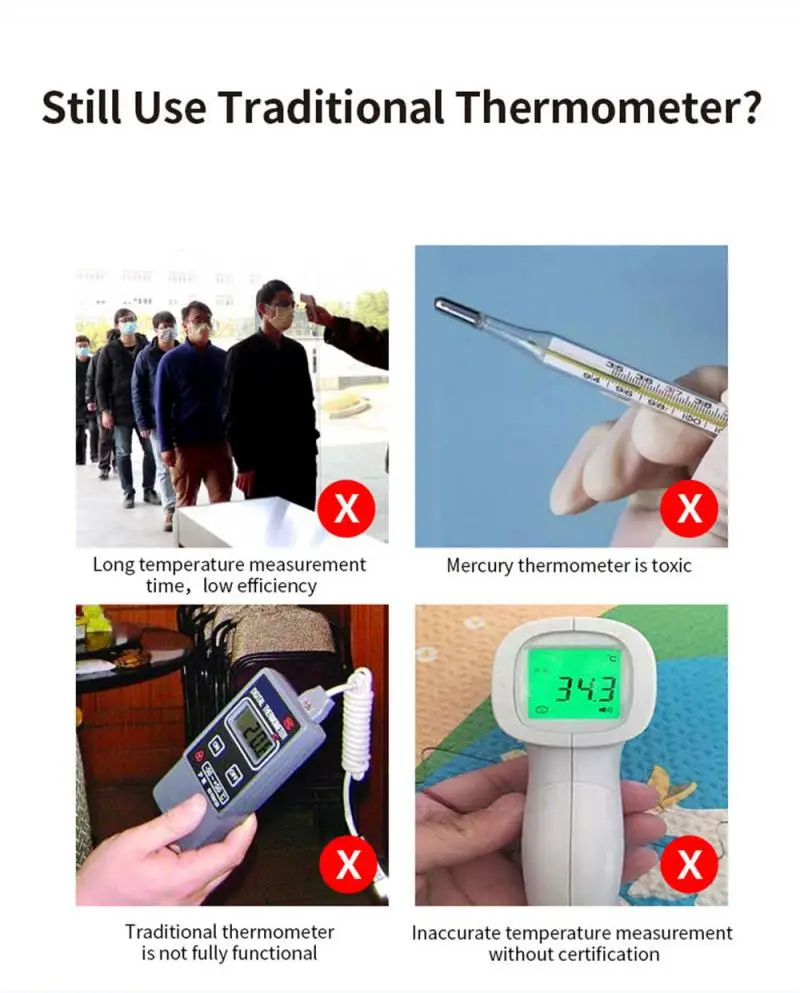 

Digital Thermometer Wall Column Type Thermometer School Station Shopping Mall Body Forehead Temperature K3 Alarm Thermometer