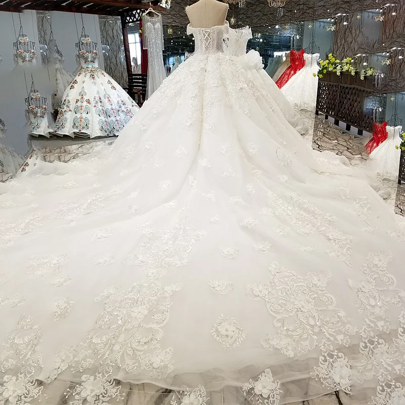 LS691009 новые платья для свадьбы белые бесплатная доставка с аппликацией оптовая